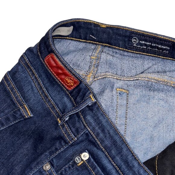 AG Adriano Goldschmied The Stevie Tailored Leg Jeans 32R Dark Wash Denim - Picture 7 of 9